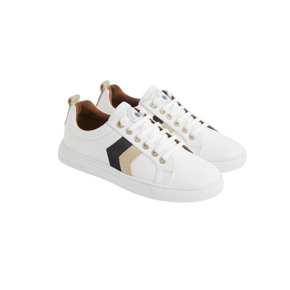 Alexandra Trainer Neutral Tri-Colour Leather