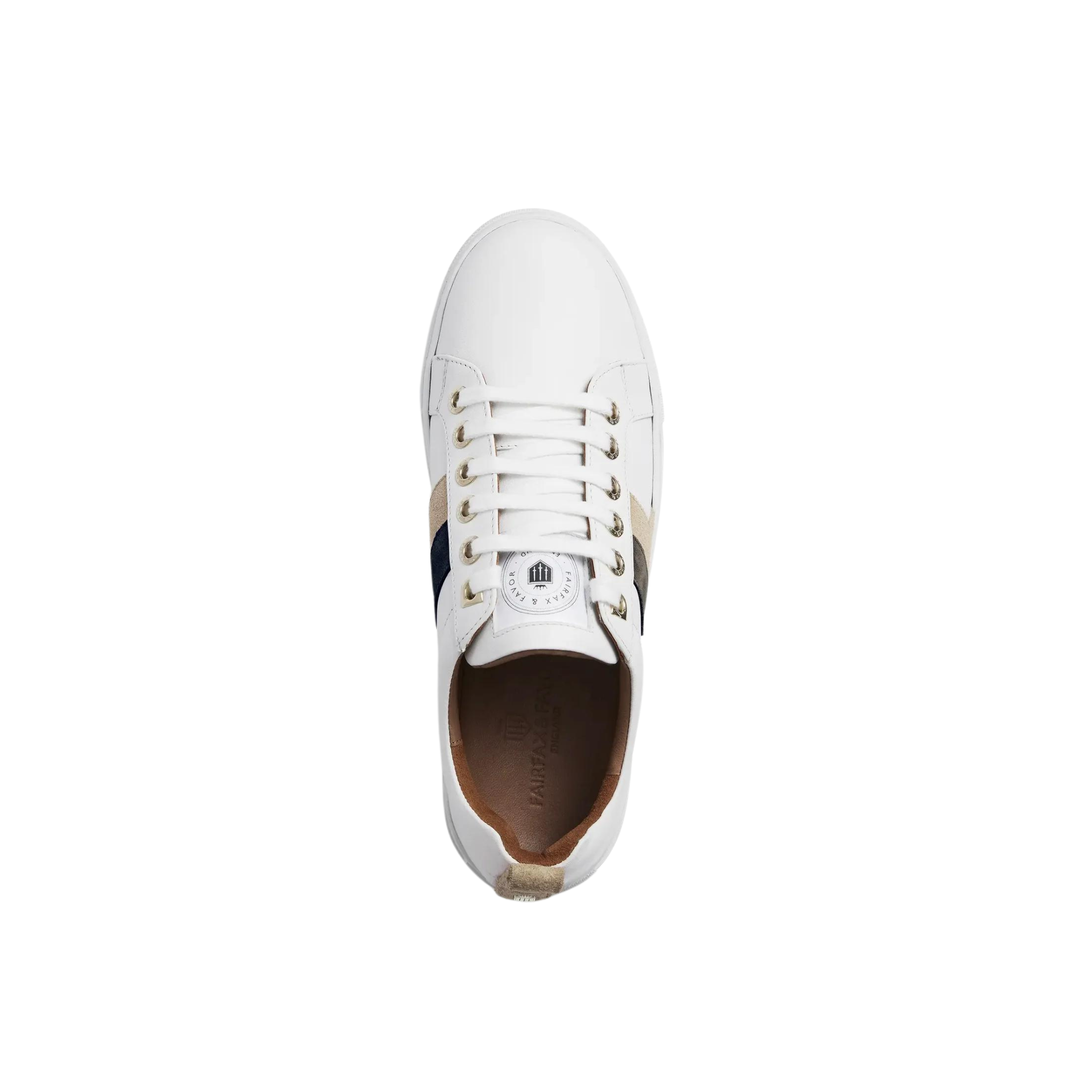 Alexandra Trainer Neutral Tri-Colour Leather