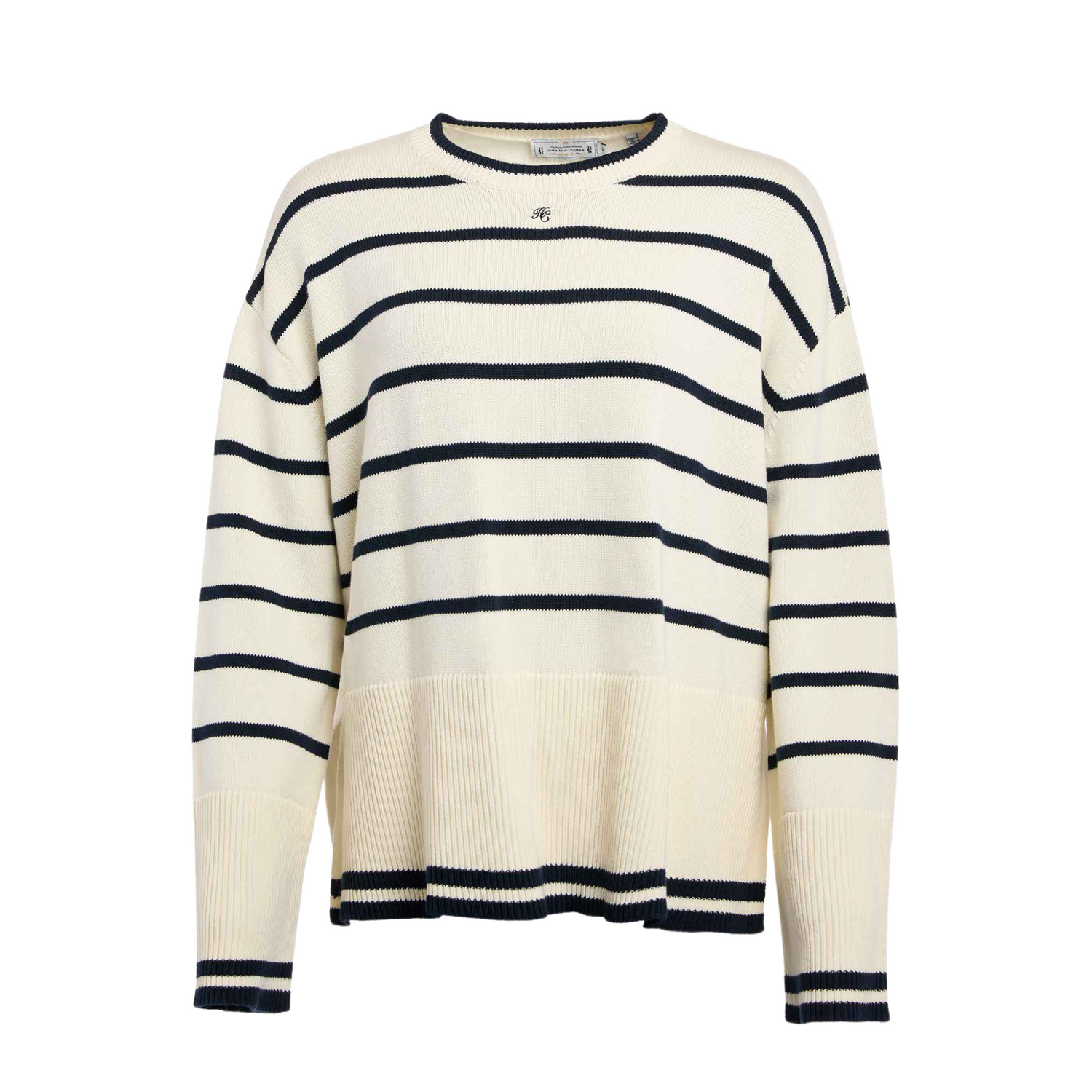 Antonia Crew Neck Knit Natural Stripe