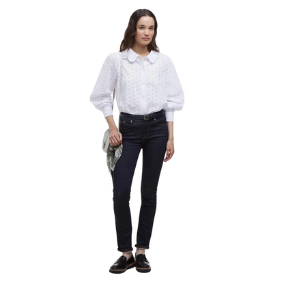 Arlo Broderie Shirt White