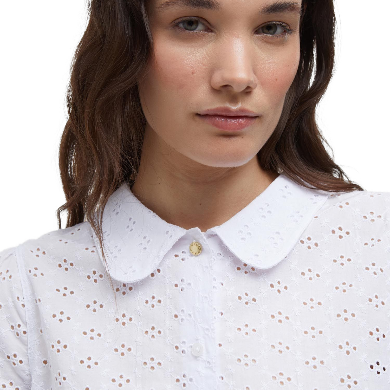 Arlo Broderie Shirt White