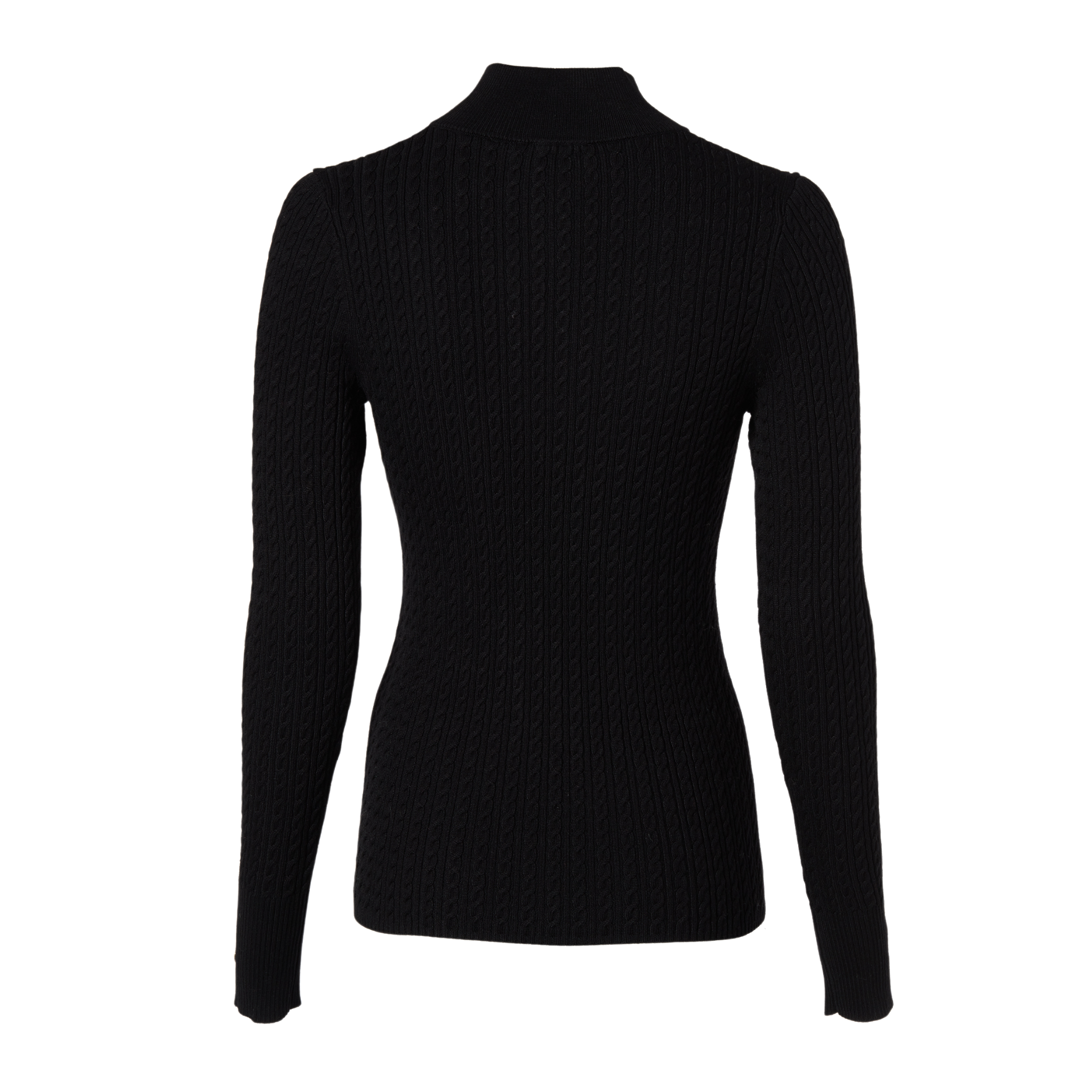 Ava Half Zip Knit Black