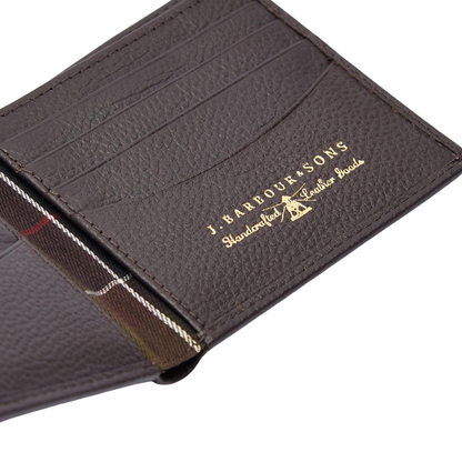 Barbour Amble Leather Wallet Dark Brown