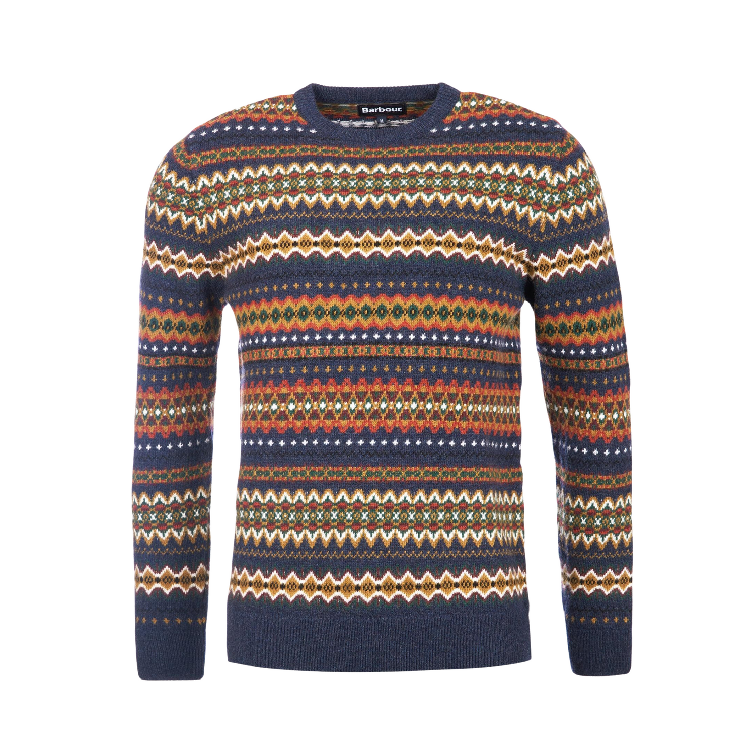 Case Fairisle Crew Neck Sweater Navy Marl