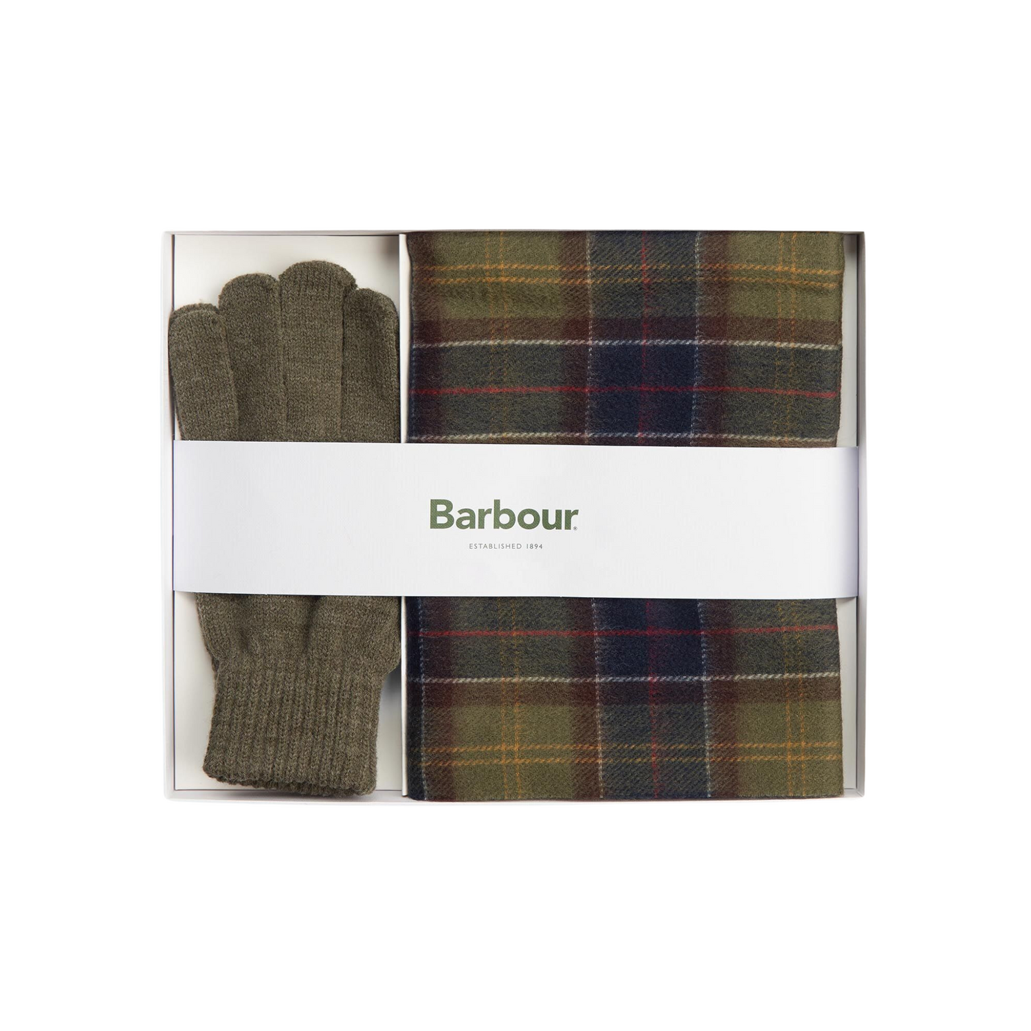 Barbour Classic Tartan Scarf &amp; Glove Gift Set