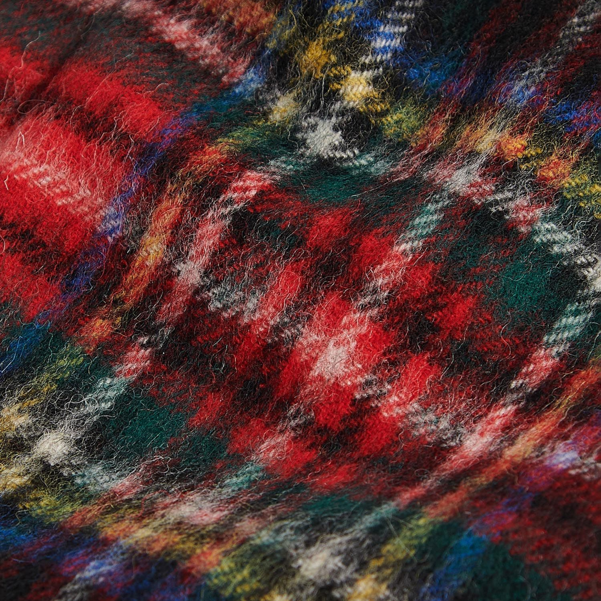 Barbour New Check Tartan Scarf Black Stewart