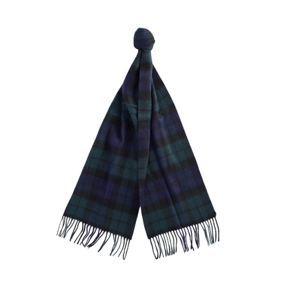 Barbour New Check Tartan Scarf Blackwatch