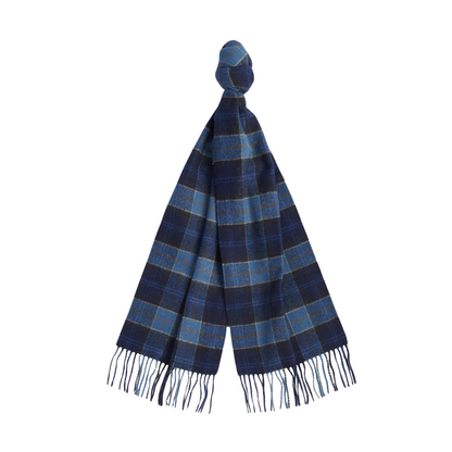 Barbour Tartan Lambswool Scarf Midnight