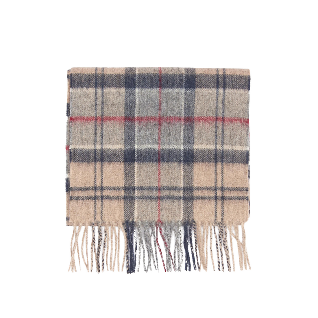 Barbour Wool Cashmere Dress Tartan Scarf