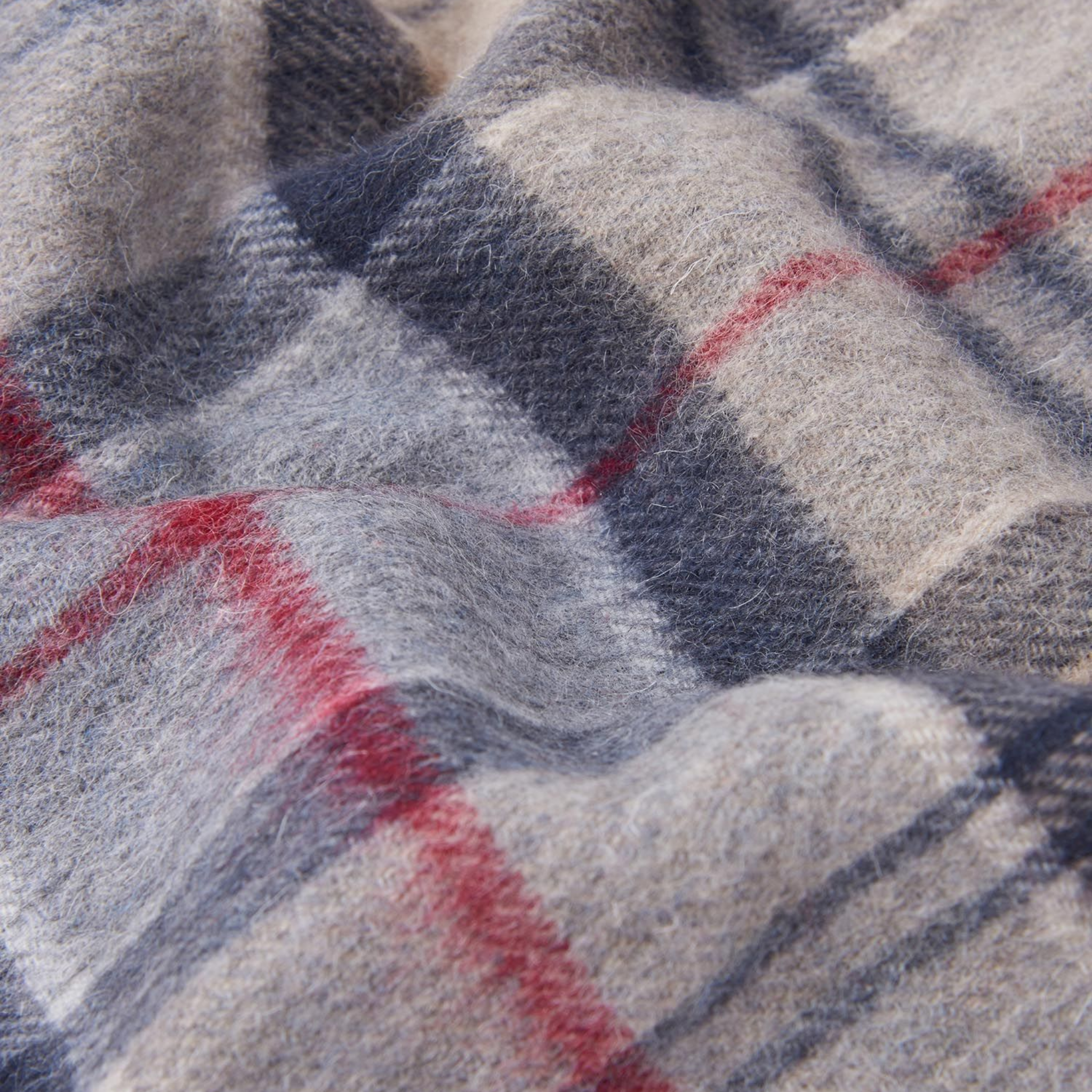 Barbour Wool Cashmere Dress Tartan Scarf