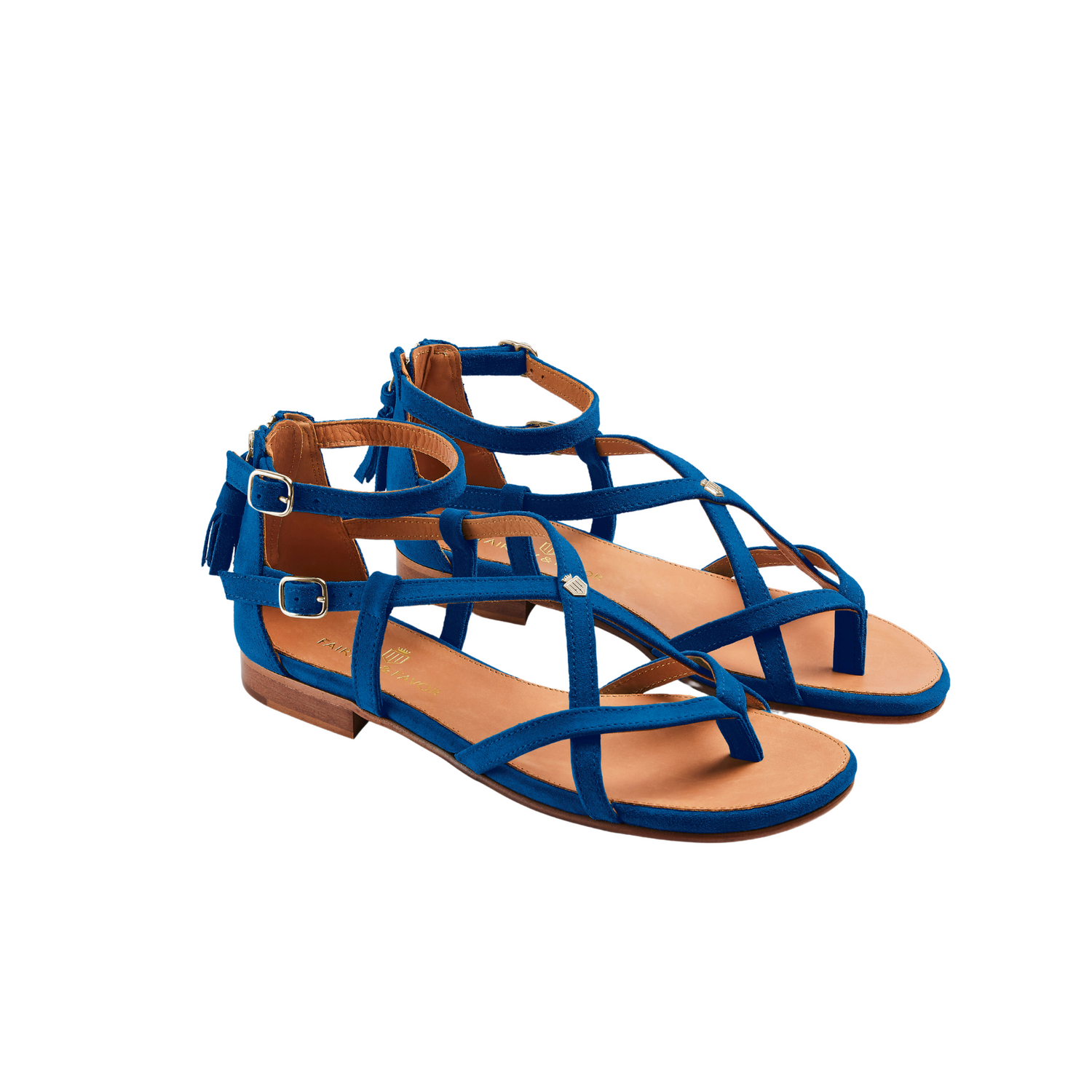 Brancaster Sandal Porto Blue Suede