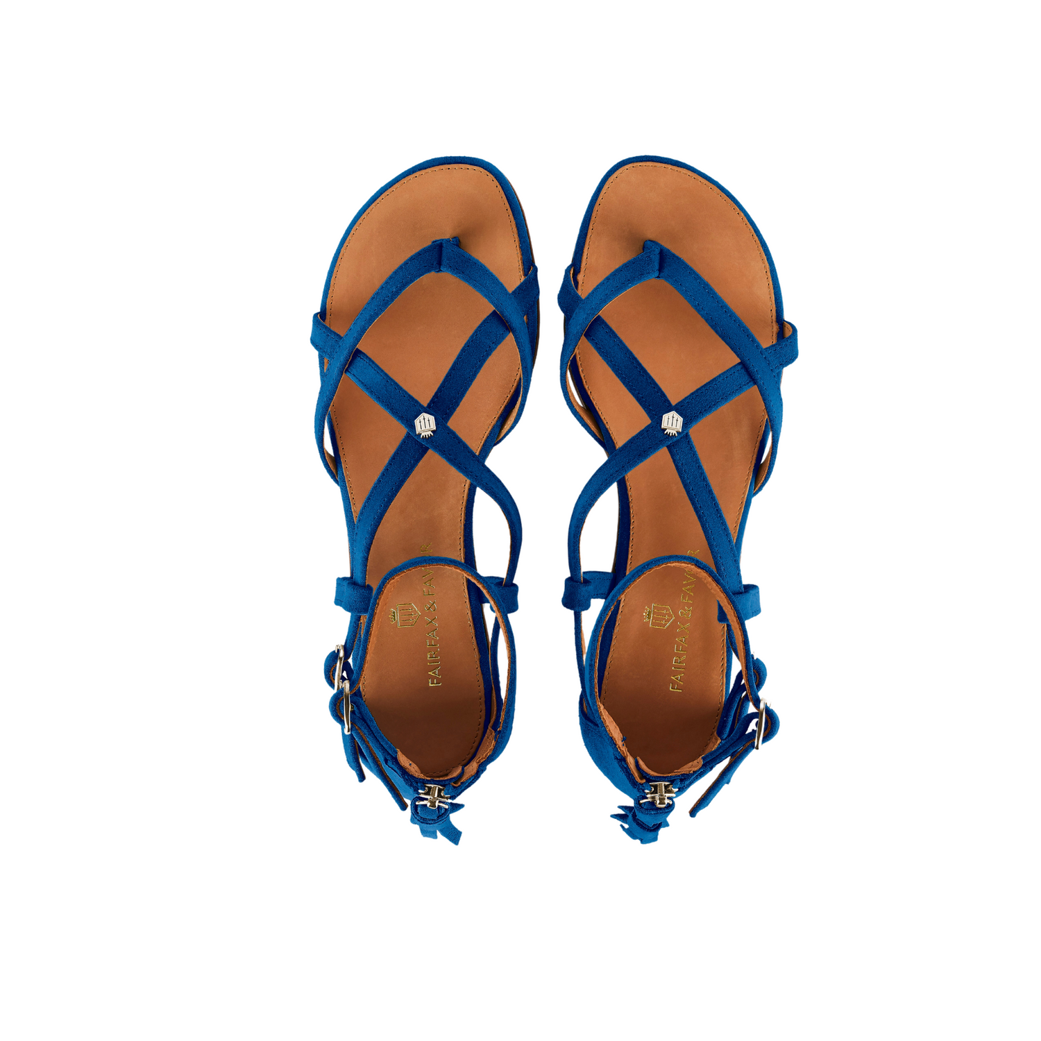 Brancaster Sandal Porto Blue Suede