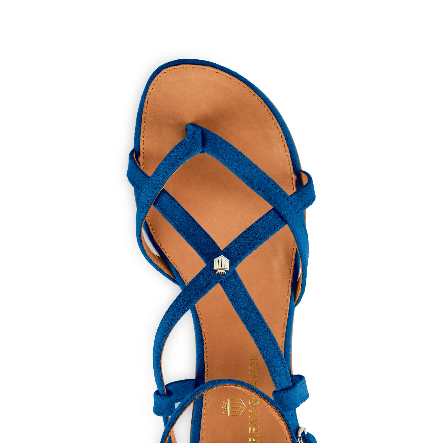 Brancaster Sandal Porto Blue Suede