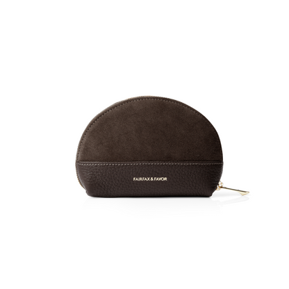 Chiltern Coin Purse Chocolate Suede