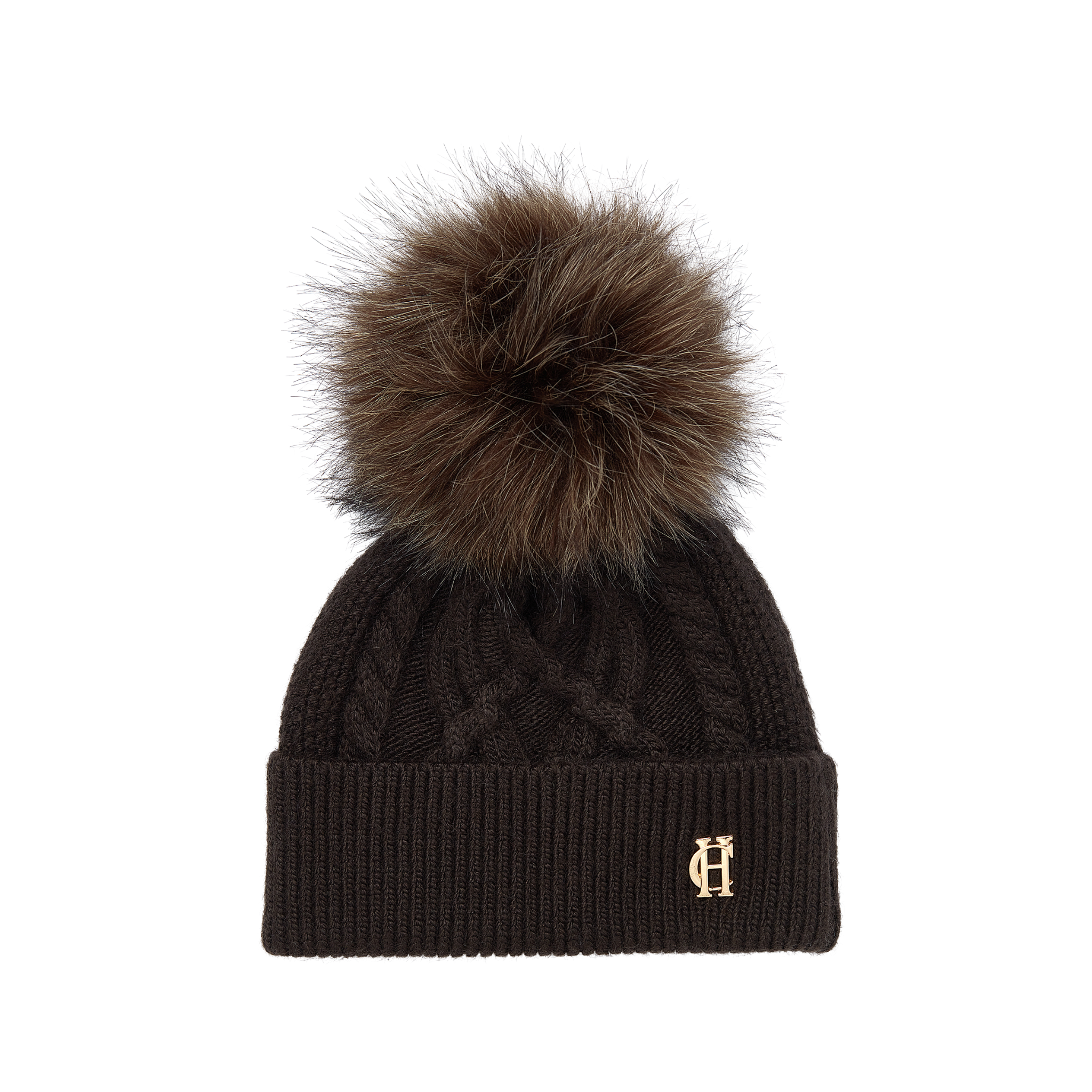 Cortina Bobble Hat Chocolate Mink