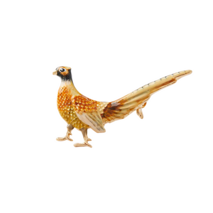 Enamel Brooch Pheasant