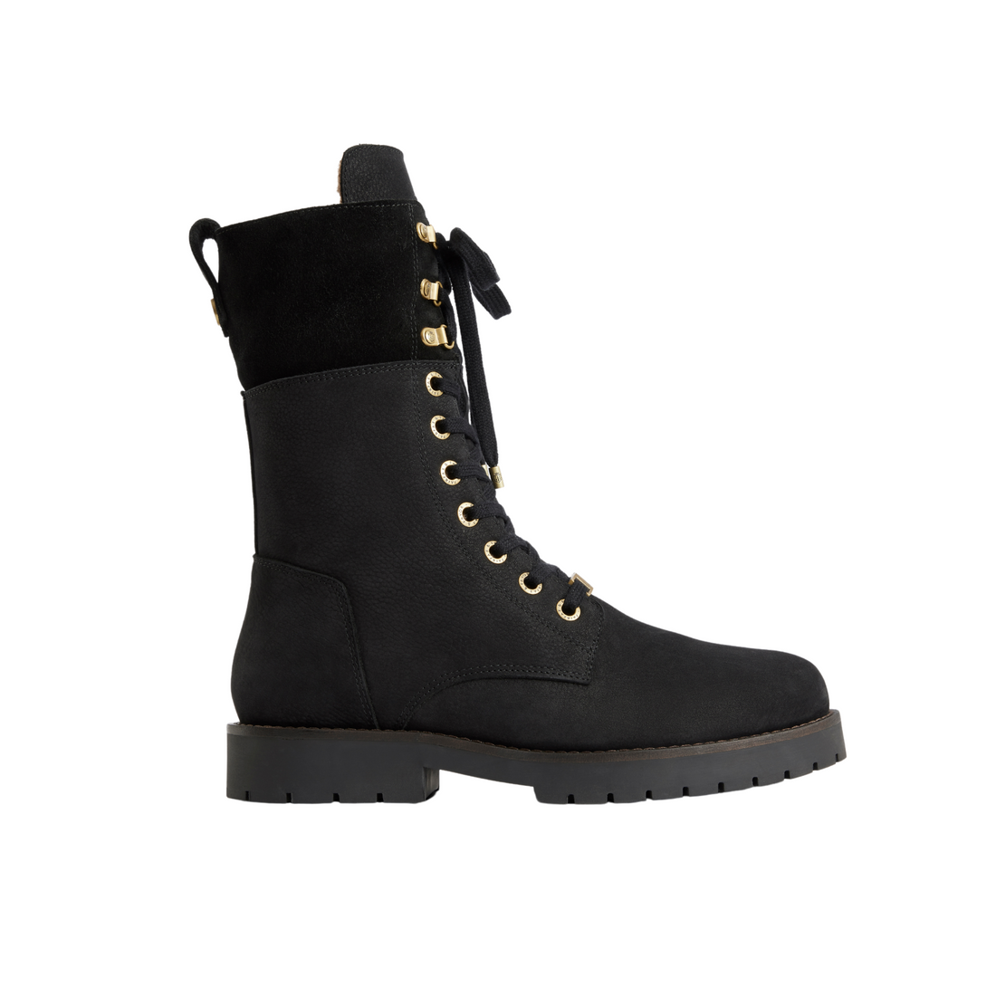 Anglesey Shearling Lined Boot Black Nubuck