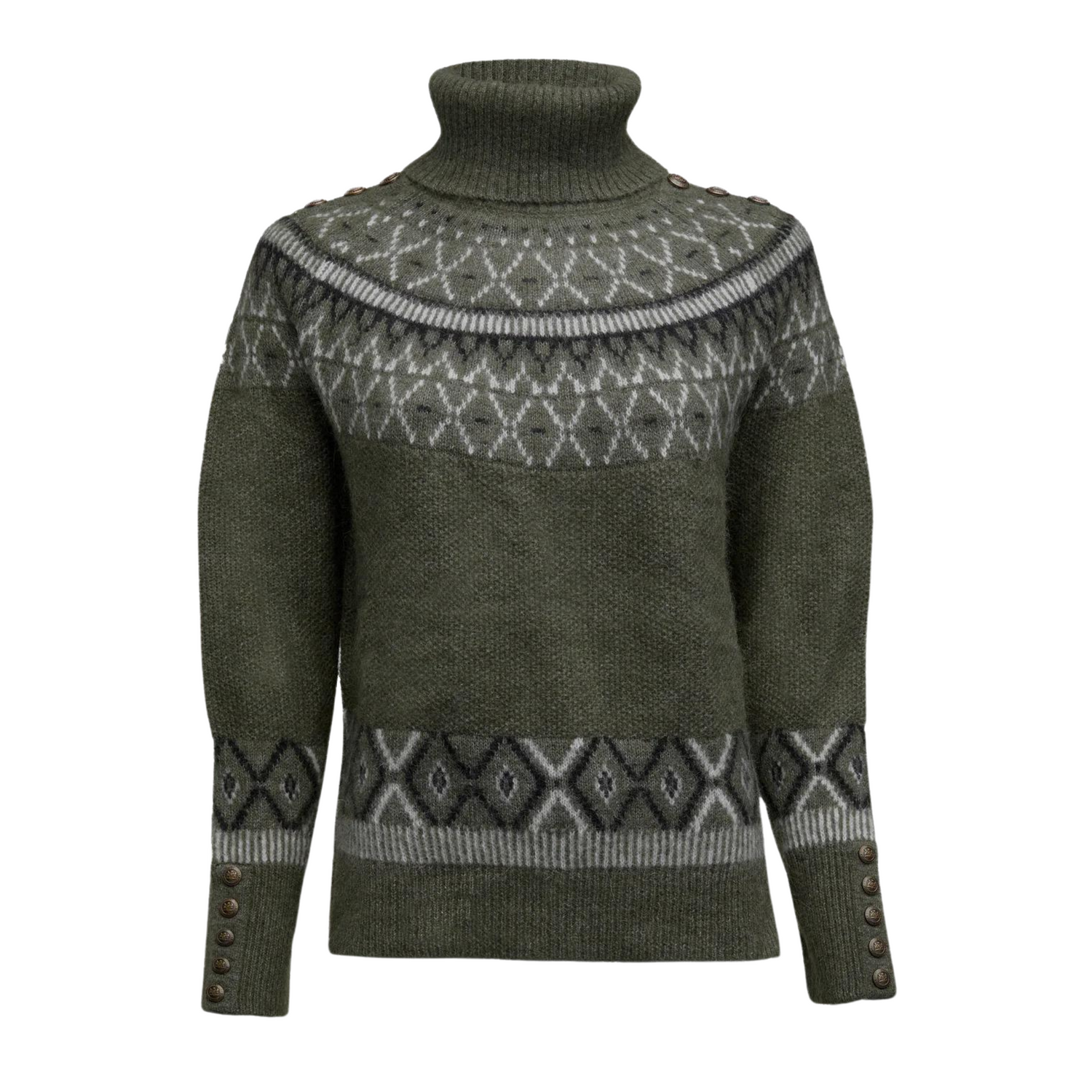 Fairisle Knit Khaki