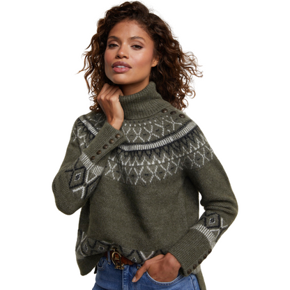 Fairisle Knit Khaki