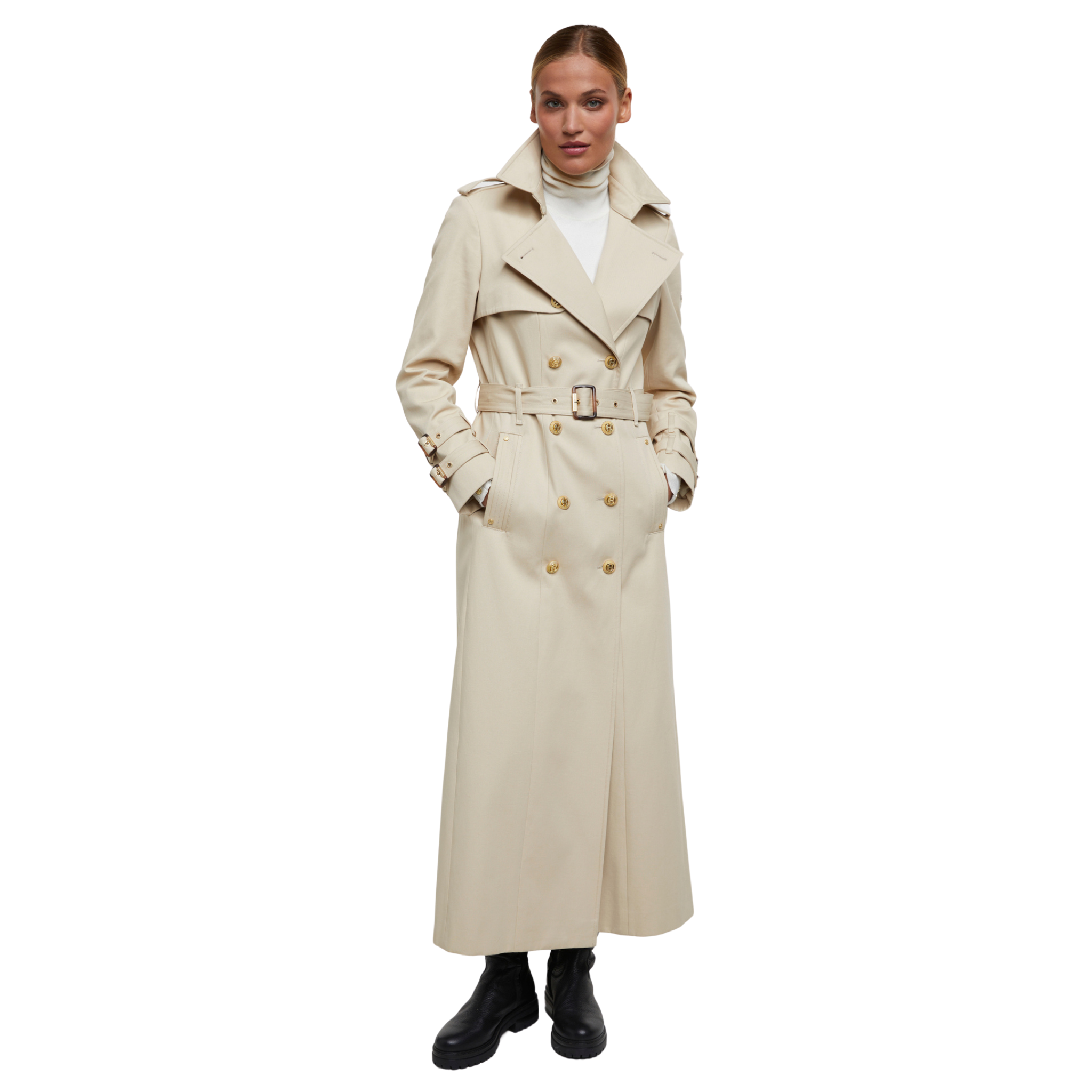 Gatcombe Full Length Trench Coat Stone