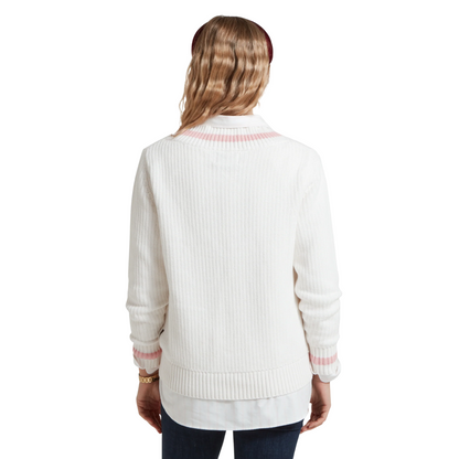 Hambledon Jumper Soft White/ Blush