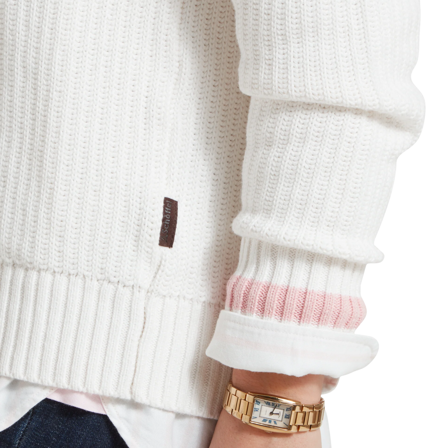 Hambledon Jumper Soft White/ Blush