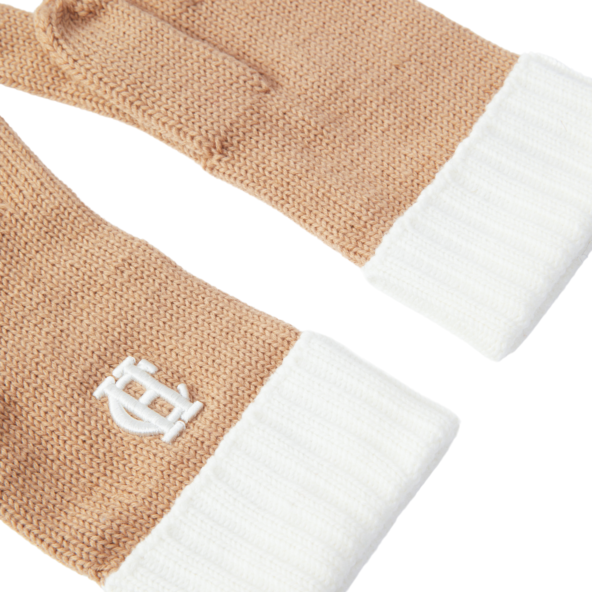 Chelsea Logo Knitted Gloves Camel Cream