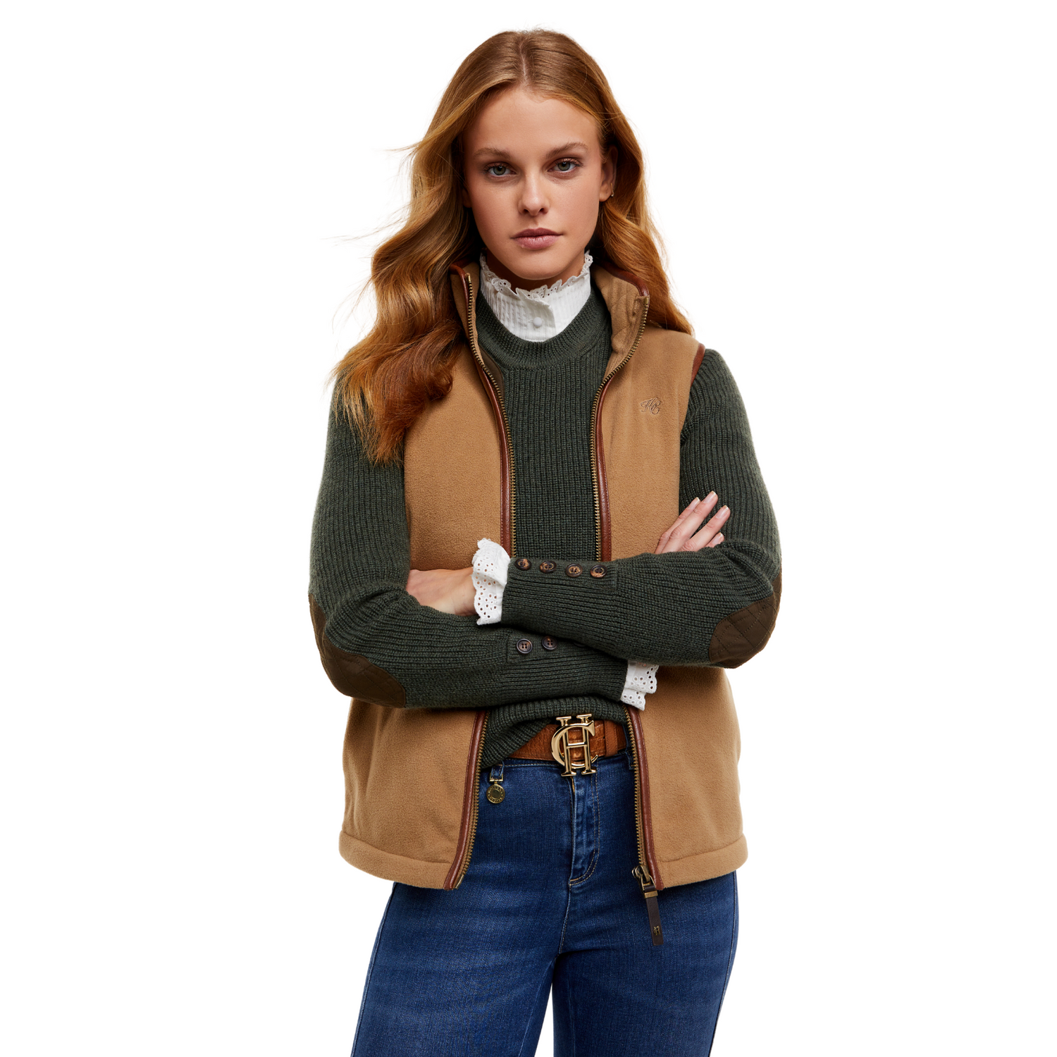 Country Fleece Gilet Coffee