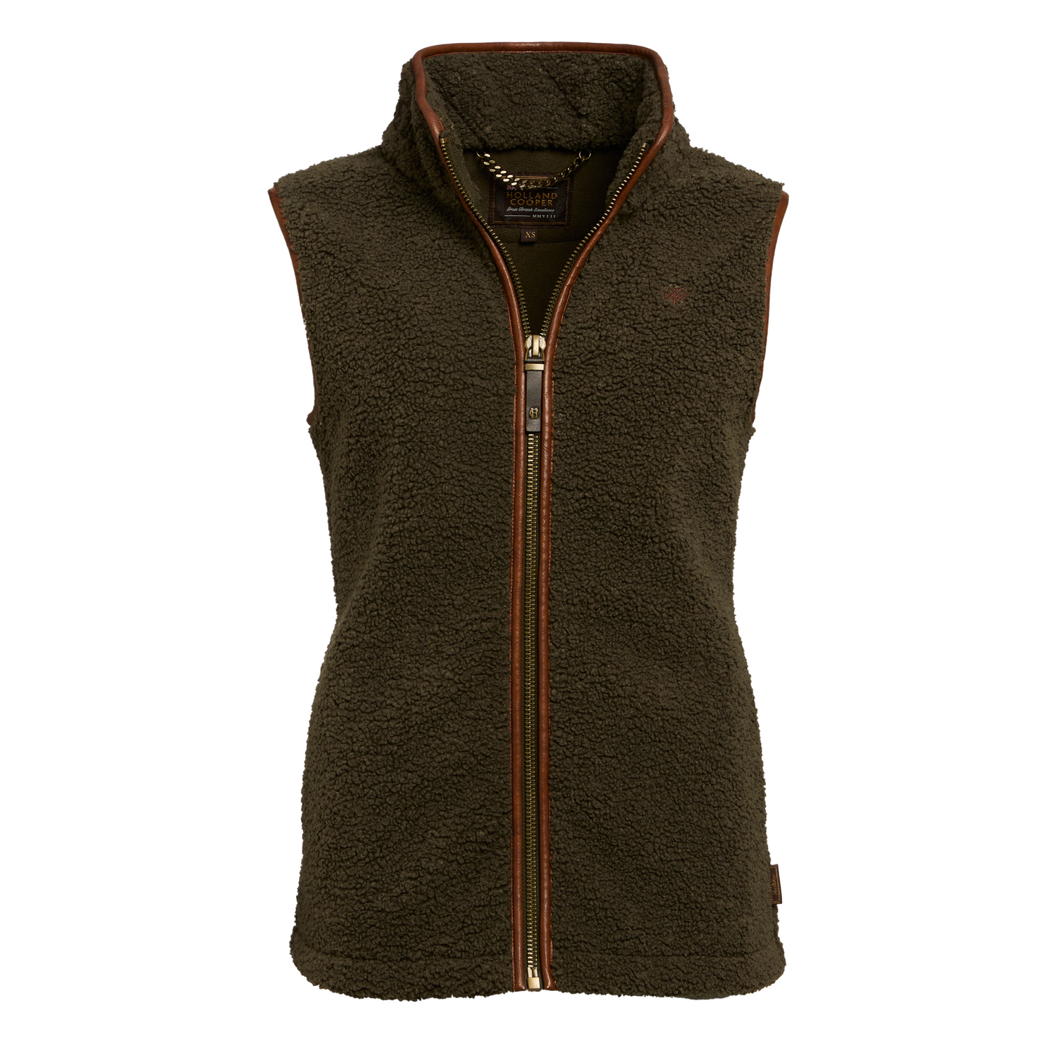 Country Fleece Gilet Khaki Borg