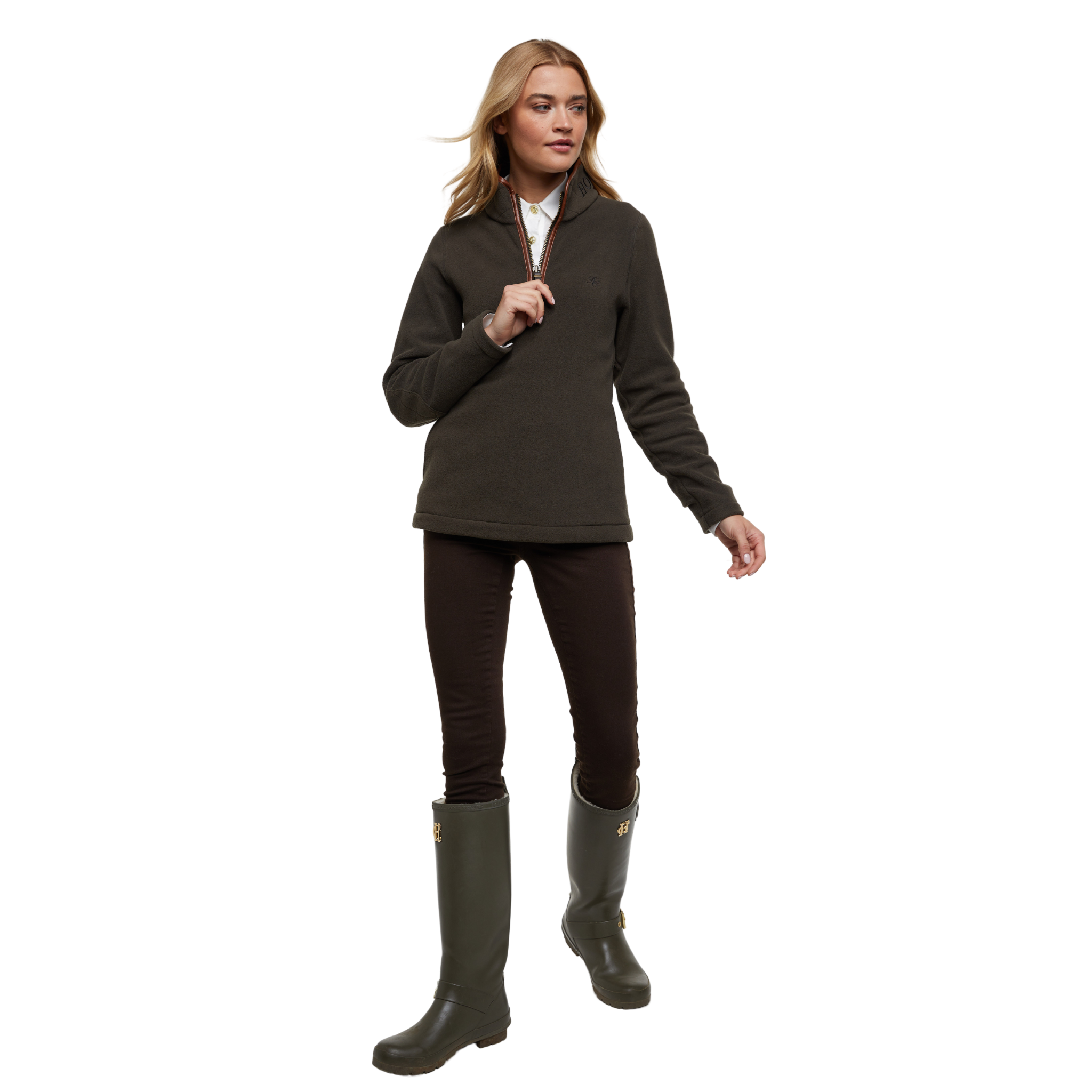 Country Fleece Half Zip Khaki