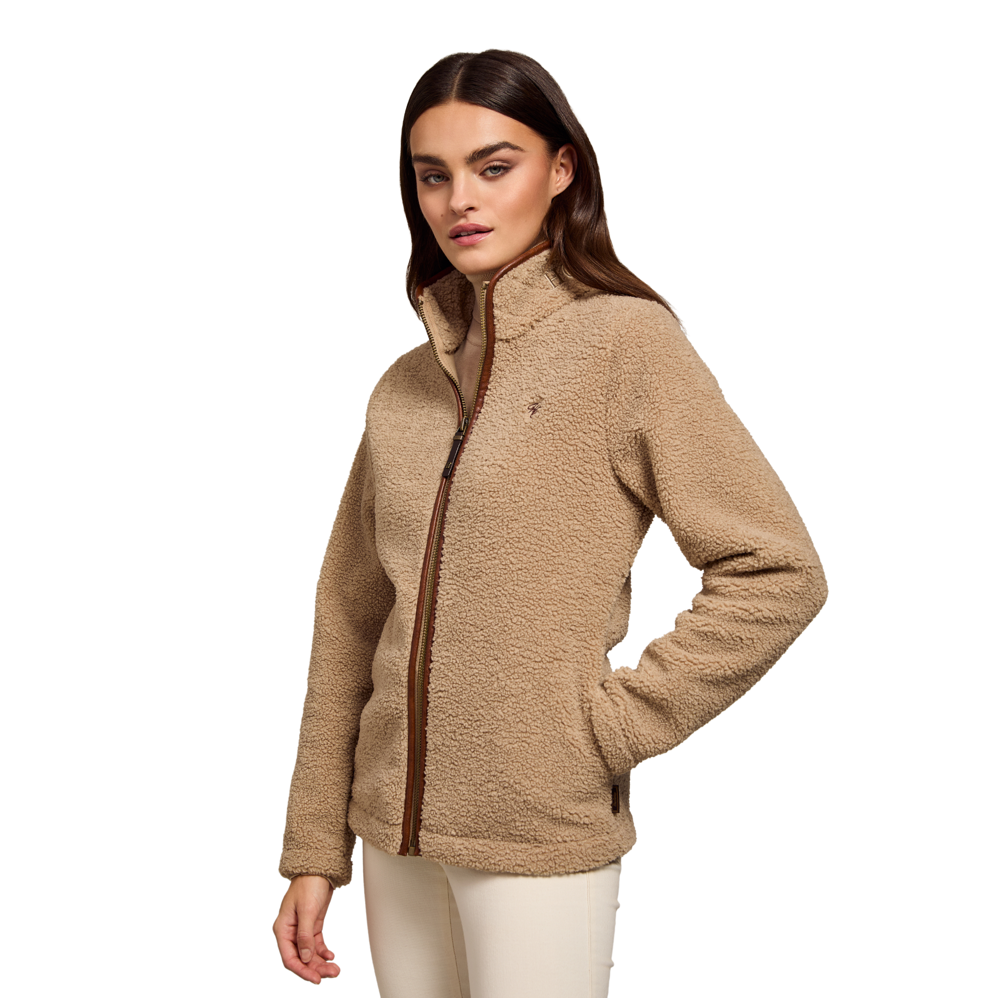 Country Fleece Jacket Natural Borg