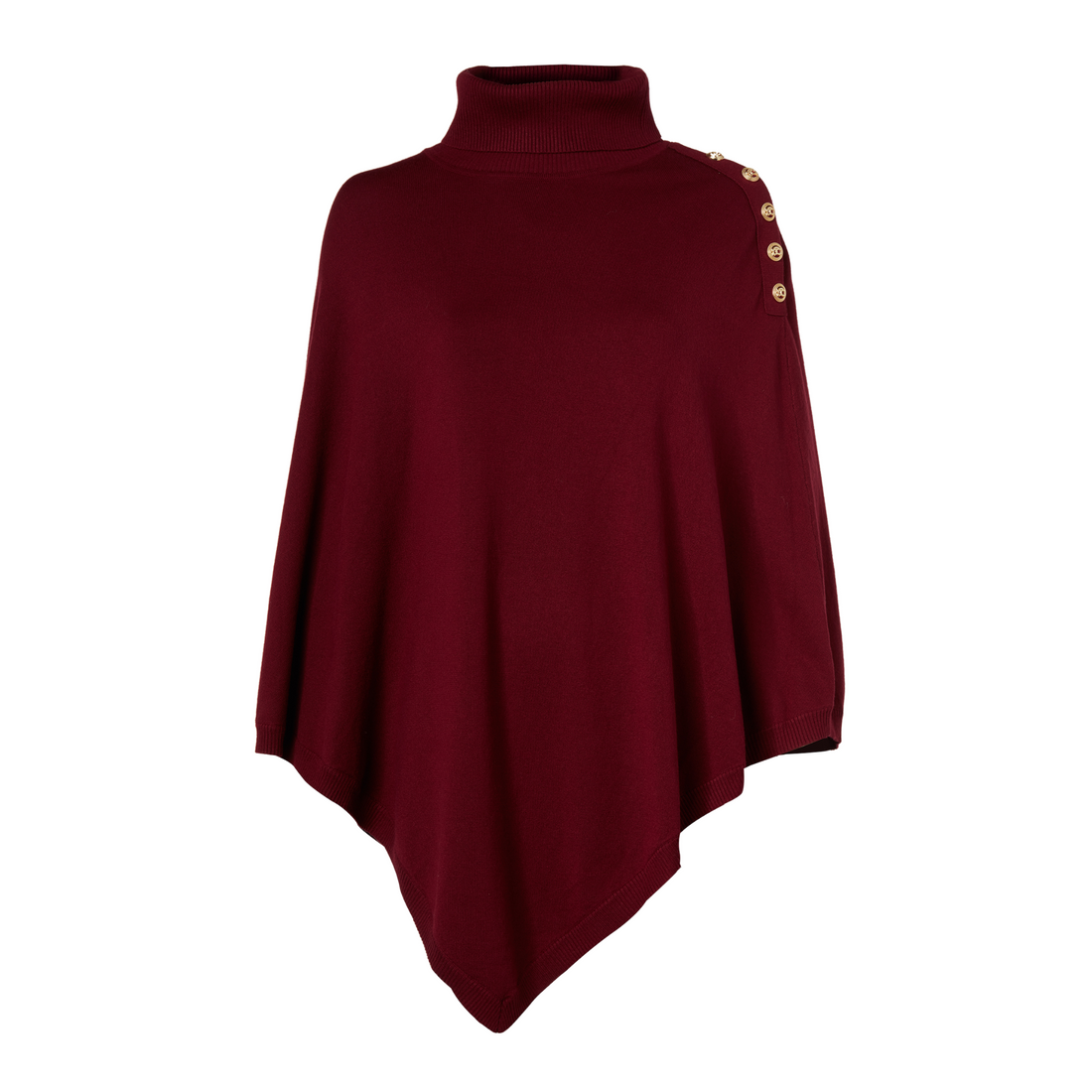 Roll Neck Cape Wine