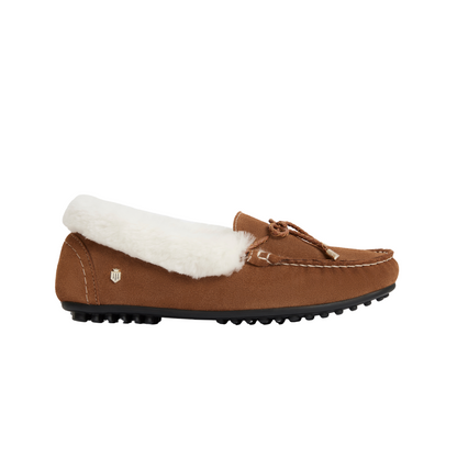 Henley Shearling Lined Slipper Tan Suede