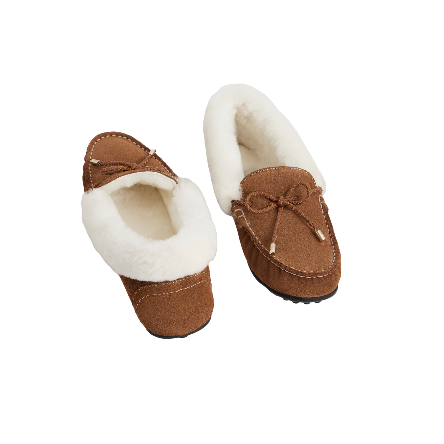 Henley Shearling Lined Slipper Tan Suede