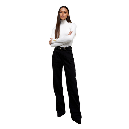 Tailored Wide Leg Jean Black