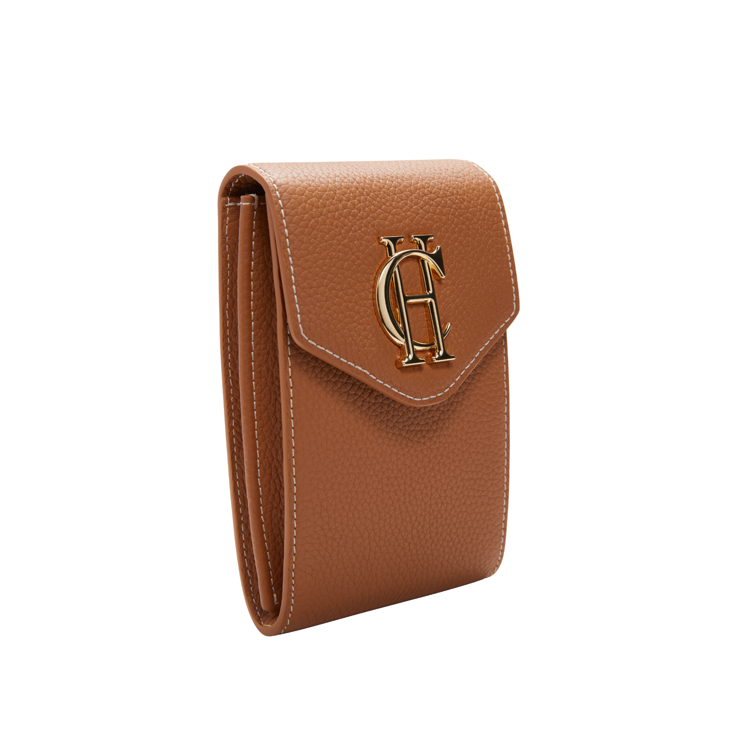 Knightsbridge Phone Pouch Tan Gold