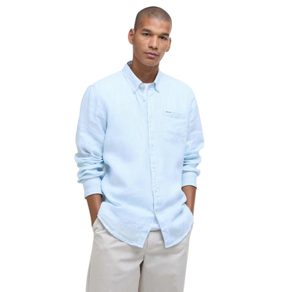 Linton Tailored Shirt Ocean Sky