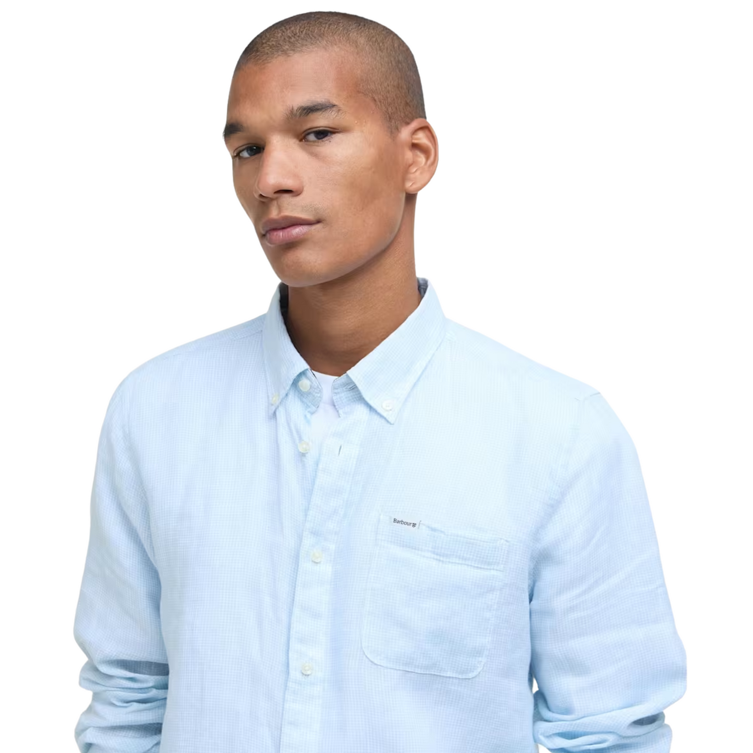 Linton Tailored Shirt Ocean Sky