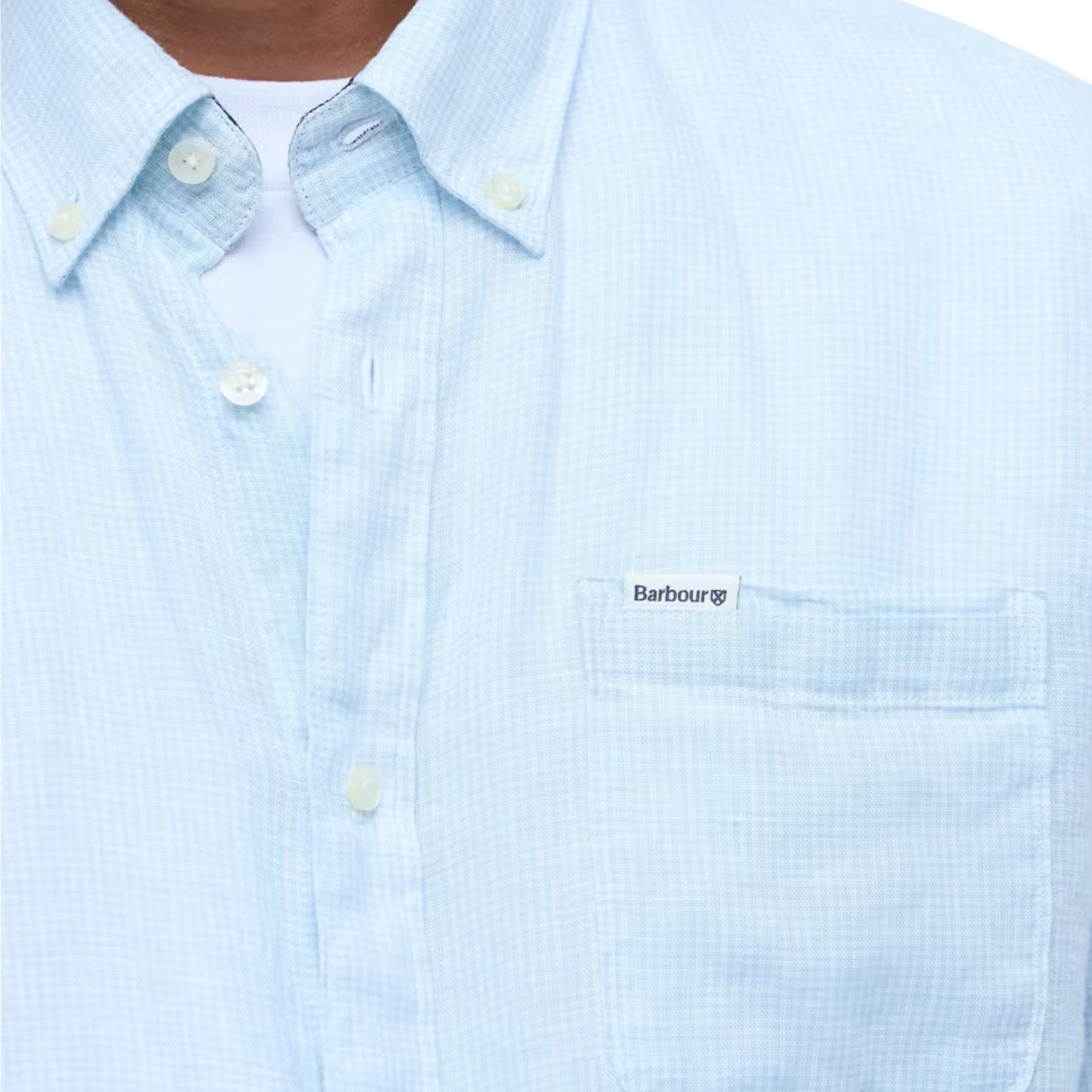 Linton Tailored Shirt Ocean Sky