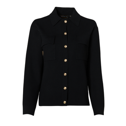 Maria Knitted Overshirt Black