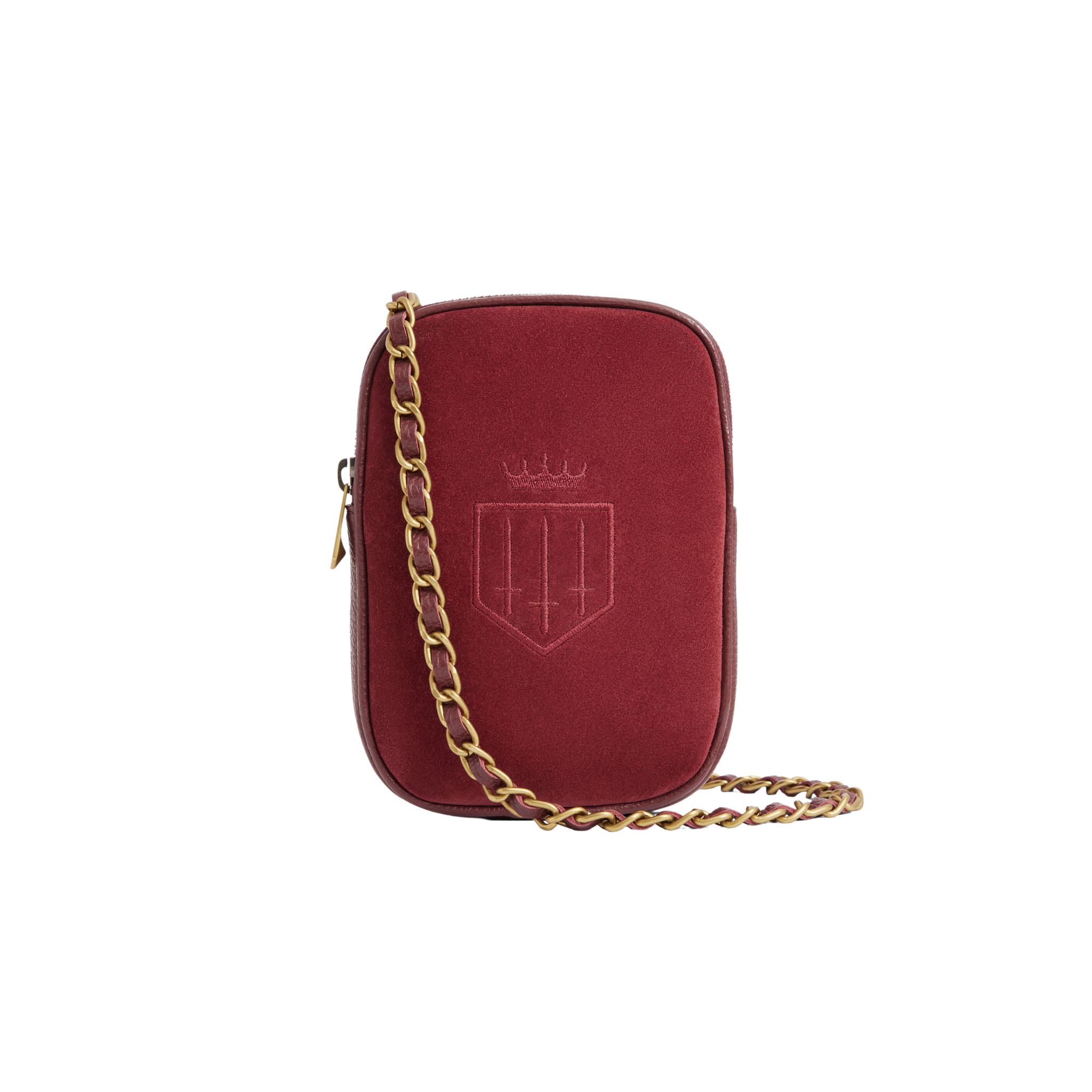 Mini Finsbury Cross Body Bag Ruby Suede