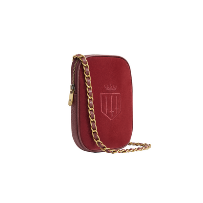 Mini Finsbury Cross Body Bag Ruby Suede