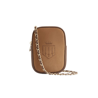 Mini Finsbury Cross Body Bag Tan Suede