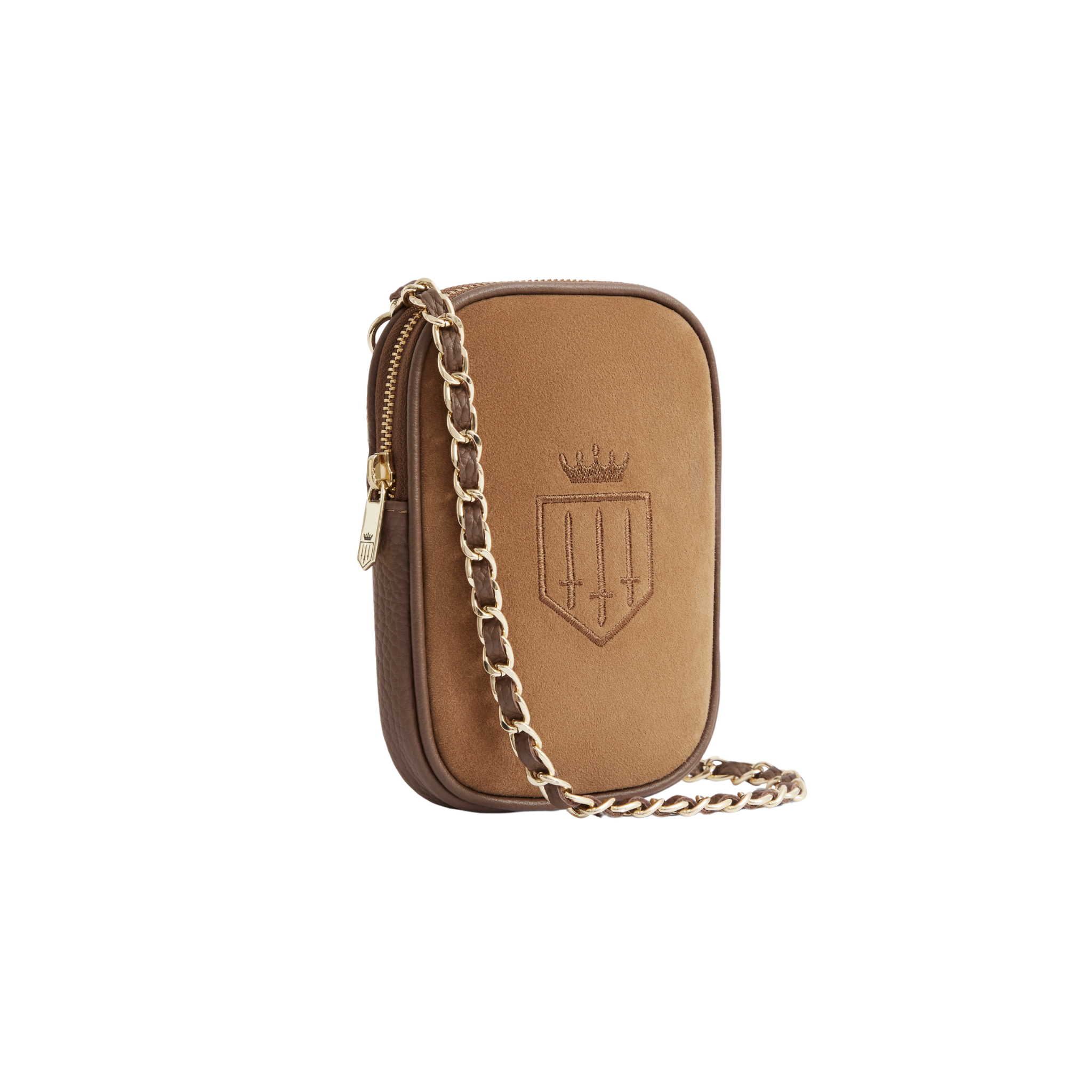 Mini Finsbury Cross Body Bag Tan Suede