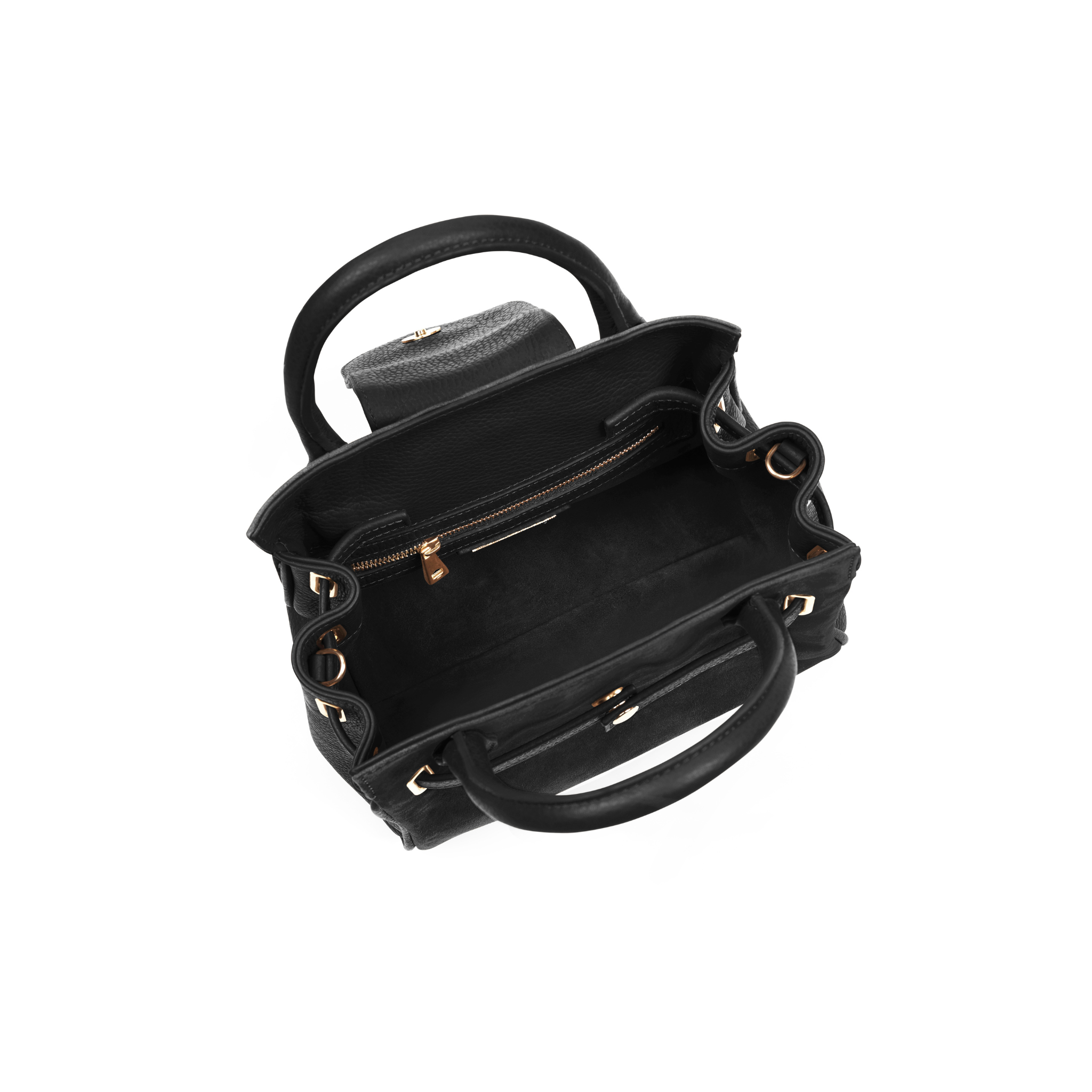 Mini Windsor Handbag Black Suede