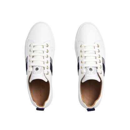 Alexandra Platform Trainer White Navy/Denim