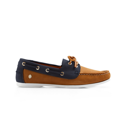 Salcombe Deck Shoe Tan/Navy Nubuck