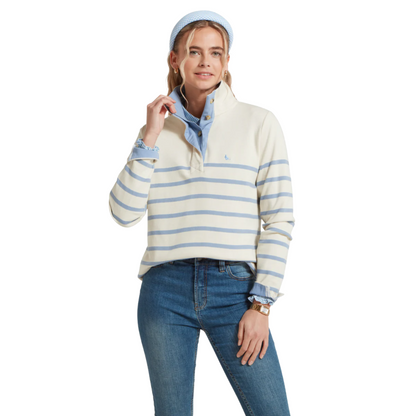 Sandown Sweatshirt Pale Stone Stripe