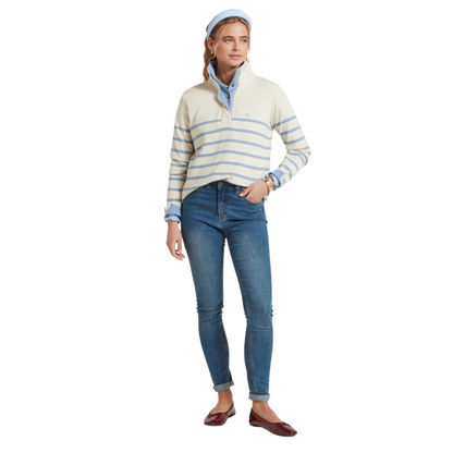 Sandown Sweatshirt Pale Stone Stripe