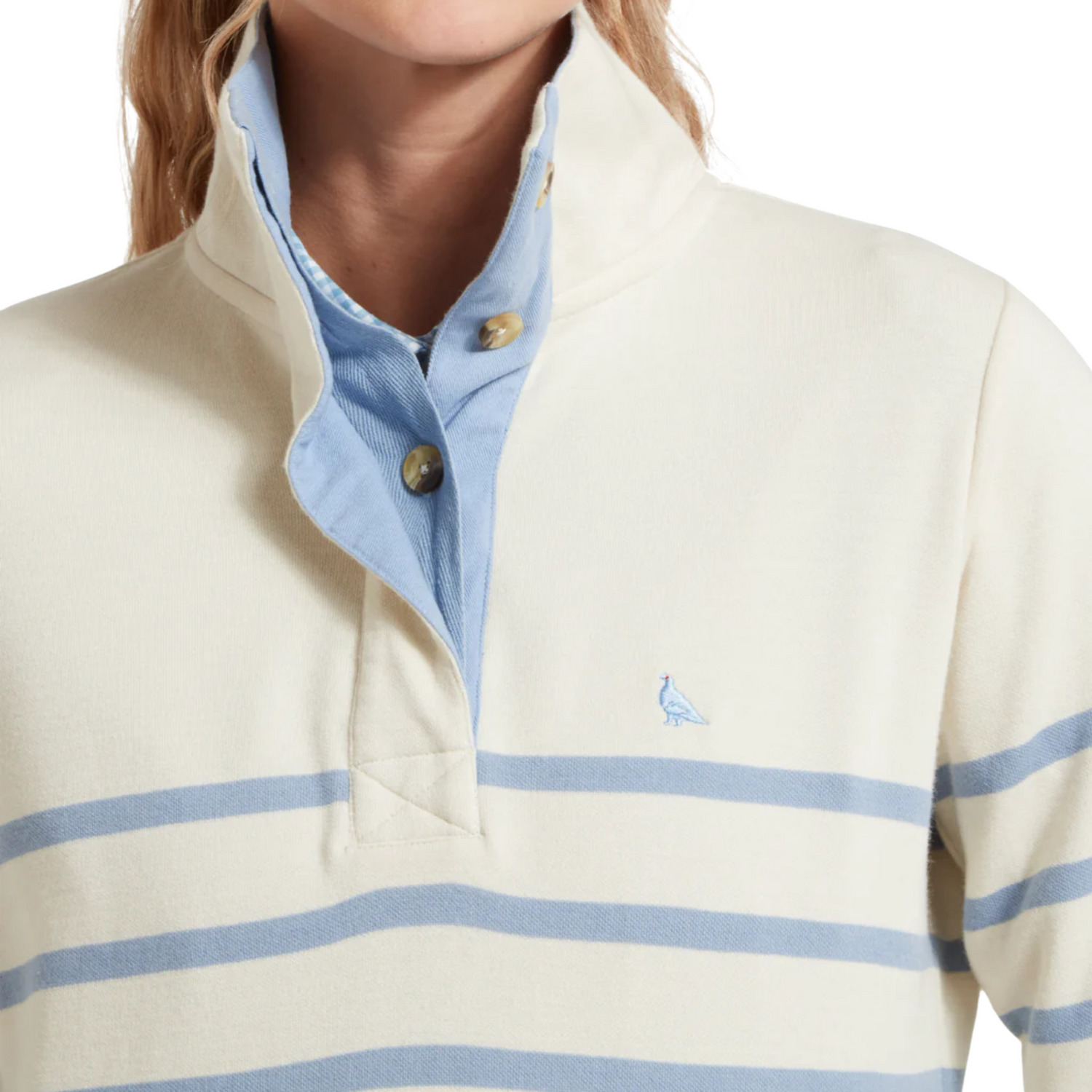 Sandown Sweatshirt Pale Stone Stripe